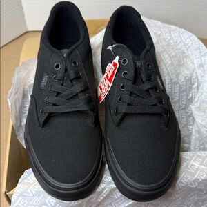 Vans Men's All-Black Canvas Sneakers